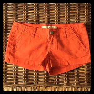 Hollister Orange Jean Shorts